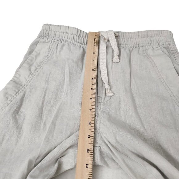 Zara Joggers Womens XS Cream Liken High-Rise Drawstring Lightweight Pants Beach - Picture 11 of 12